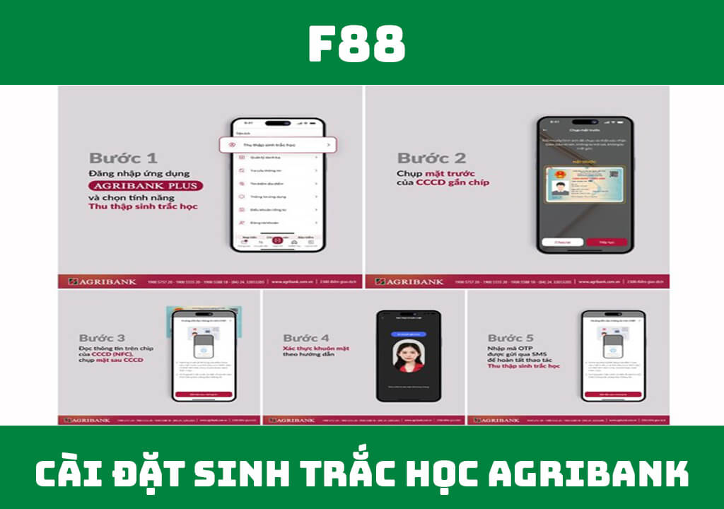 cài đặt sinh trắc học Agribank