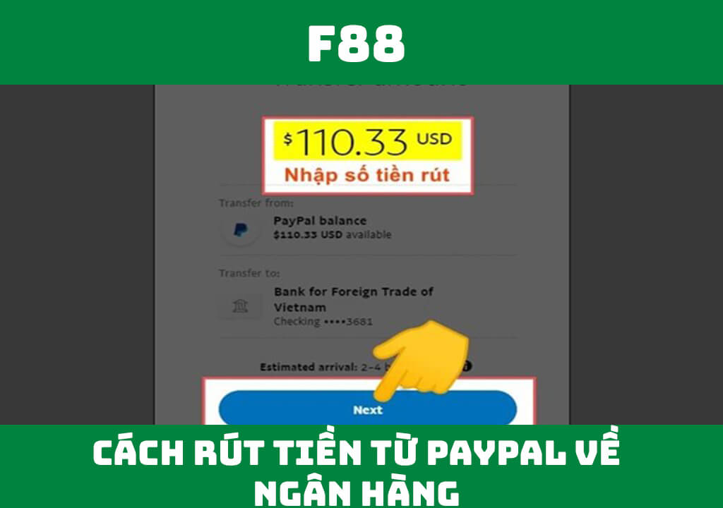 Cách rút tiền từ Paypal về ngân hàng