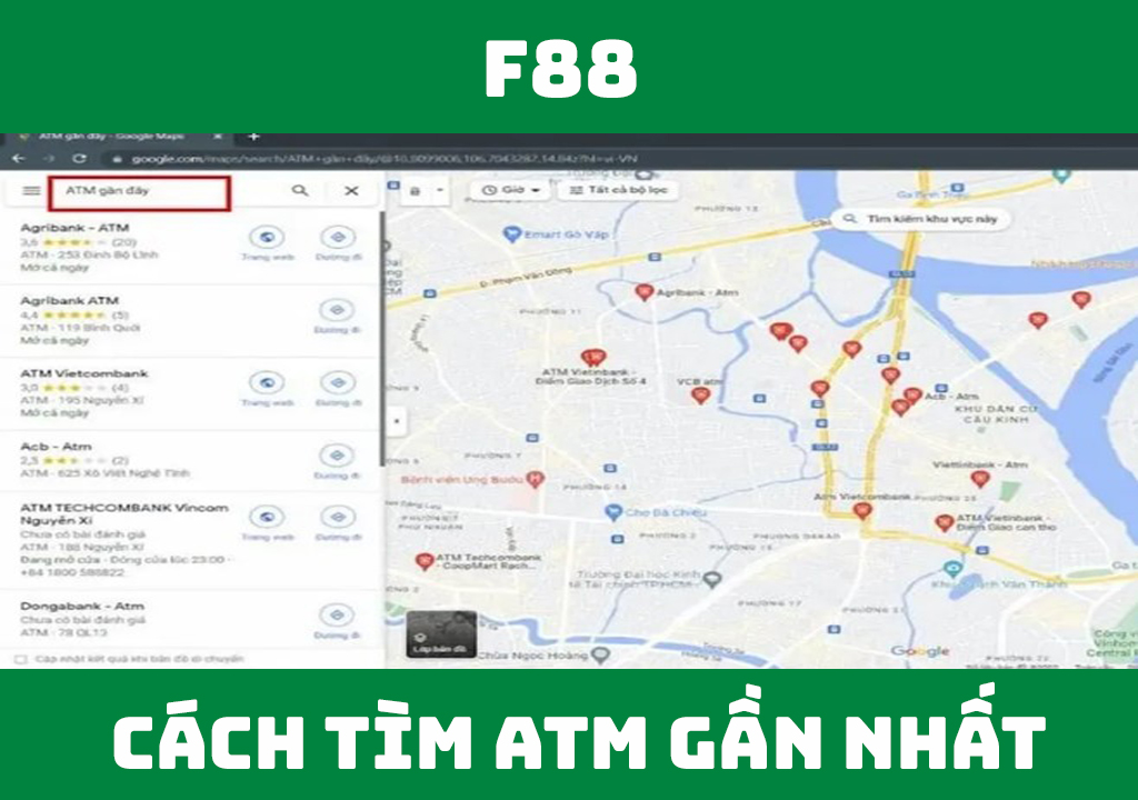 cách tìm ATM gần nhất