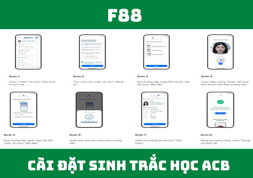 Cách cài đặt sinh trắc học ACB