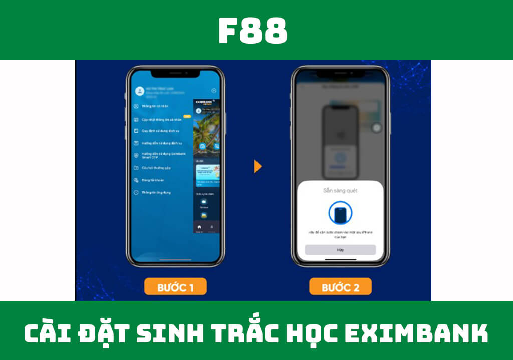 Cài đặt sinh trắc học Eximbank