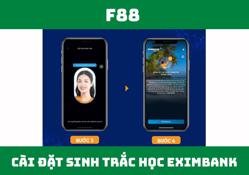 Cài đặt sinh trắc học Eximbank