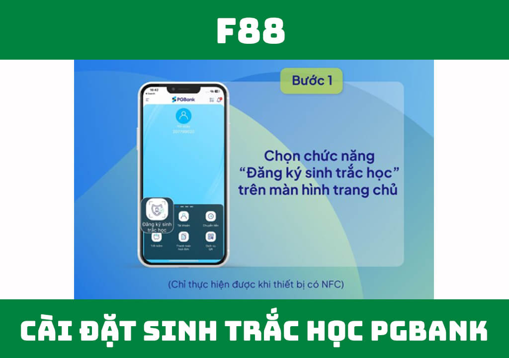 Cài đặt sinh trắc học PGBank