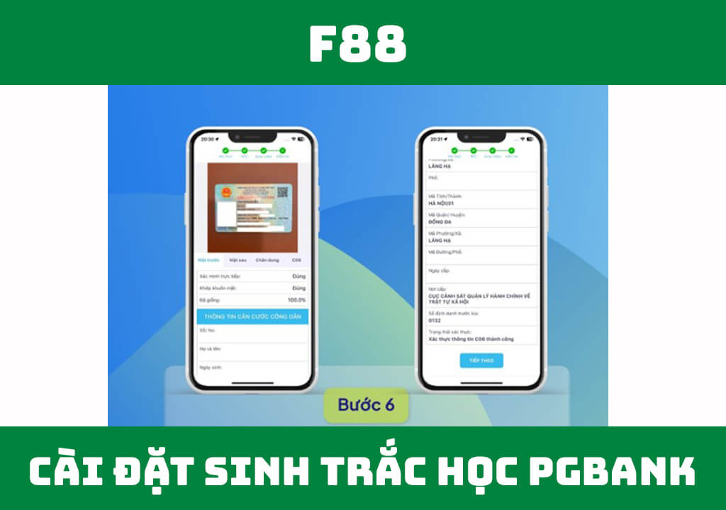 Cài đặt sinh trắc học PGBank