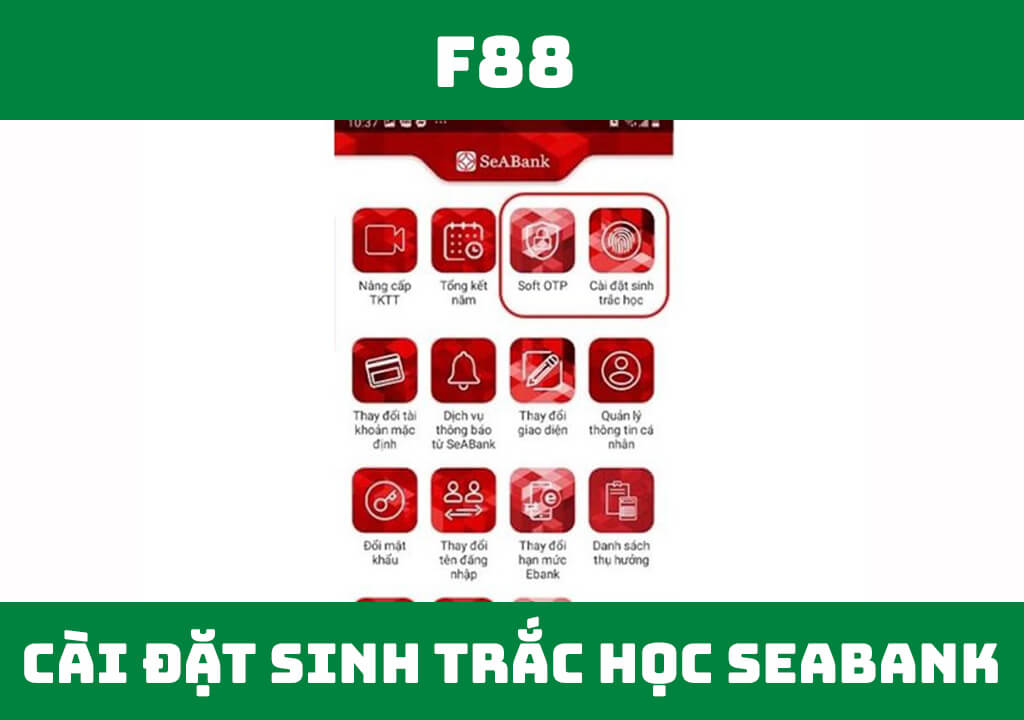 cài đặt sinh trắc học SeABank