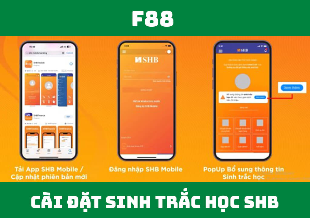 Hướng dẫn cách cài đặt sinh trắc học SHB