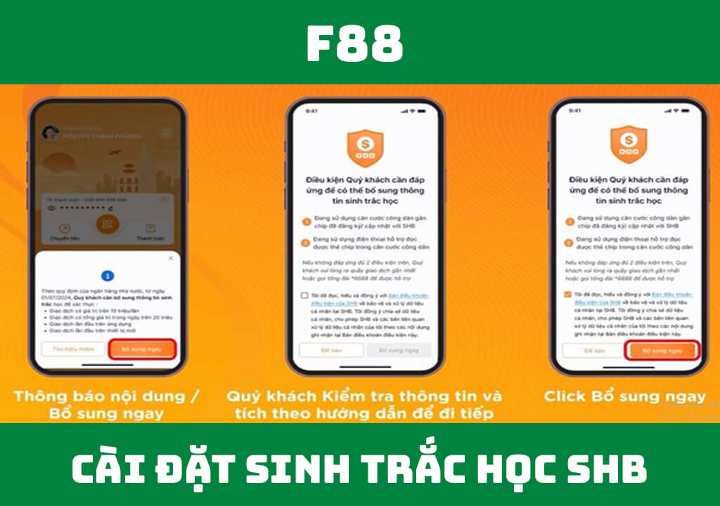 Hướng dẫn cách cài đặt sinh trắc học SHB